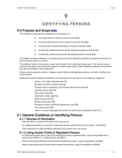 Chapter: 9: Identifying Persons