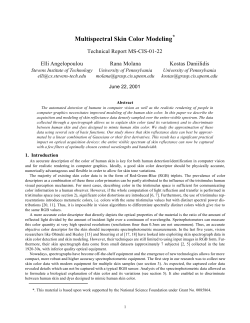 Multispectral Skin Color Modeling - CIS @ UPenn