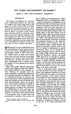 city taxes and property tax bases