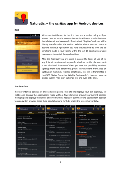 NaturaList – the ornitho app for Android devices