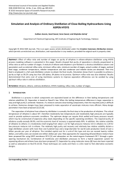 Simulation and Analysis of Ordinary Distillation of Close Boiling