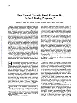 How Should Diastolic Blood Pressure Be Defined