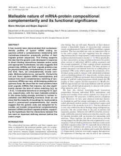 Malleable nature of mRNA-protein compositional complementarity