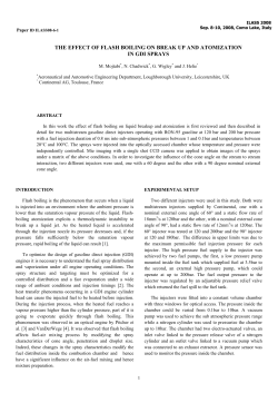 THE EFFECT OF FLASH BOILING ON BREAK UP AND