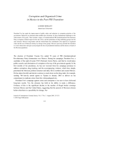 Corruption and Organized Crime in Mexico in the Post