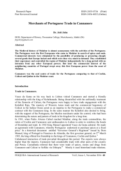 Merchants of Portuguese Trade in Cannanore