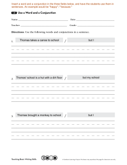 1.6 Use a Word and a Conjunction