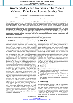 Geomorphology and Evolution of the Modern Mahanadi Delta Using