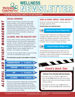 Alcohol and Weight Management