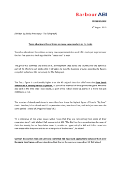 Tesco abandons three times as many supermarkets