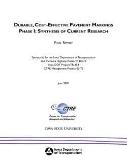durable, cost-effective pavement markings phase i