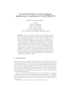 Lexical Selection for Cross-Language