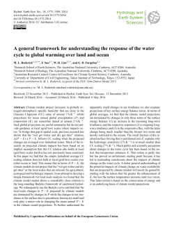 A general framework for understanding the response of the water