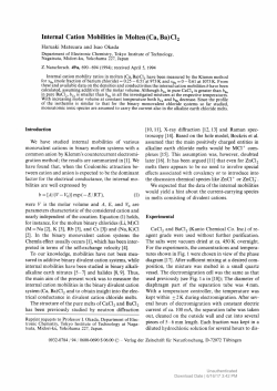 Internal Cation Mobilities in Molten (Ca,Ba)Cl2