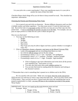 Superhero Genetics Project