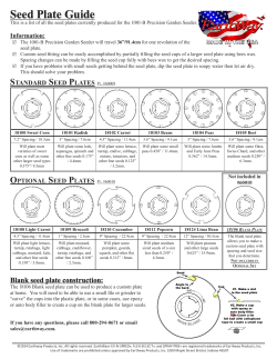 Seed Plate Guide