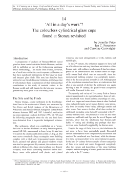 14 `All in a day`s work`? The colourless cylindrical glass