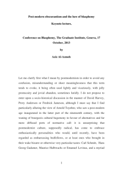 the keynote lecture here - Graduate Institute of International and