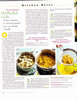 Oil Poached Garlic. - Healthy Seasonal Recipes