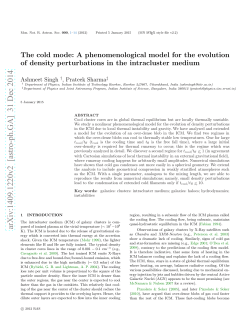 The cold mode: A phenomenological model for the evolution of
