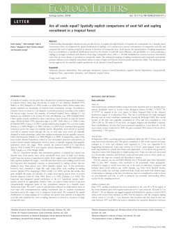Are all seeds equal? Spatially explicit