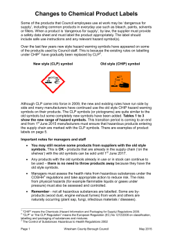 New hazard warning symbols