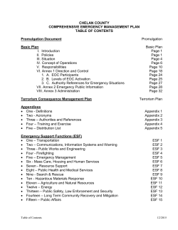 Chelan County Comprehensive Emergency Management Plan