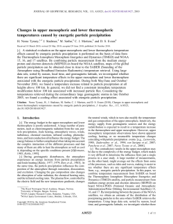Changes in upper mesospheric and lower thermospheric