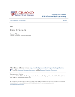 Race Relations - UR Scholarship Repository