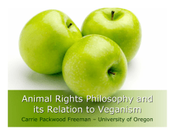 Animal Rights Philosophy and its Relation to Veganism