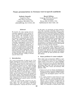 Name pronunciation in German text-to