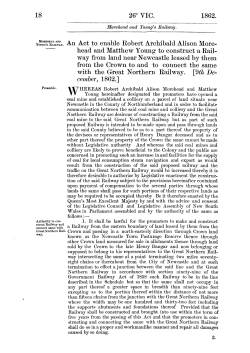 An Act to enable Robert Archibald Alison More- head and