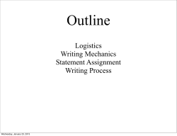 Logistics Writing Mechanics Statement Assignment Writing Process
