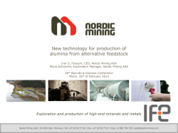 Lysbilde 1 - Minerals for the future