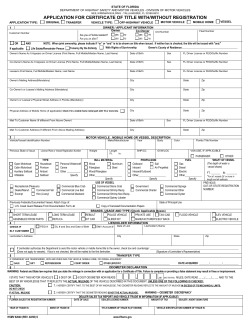 application for certificate of title with/without registration