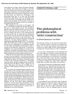 The philosophical problems with `strict construction`