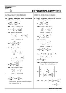 Differential Equation - Mahesh Tutorials Science