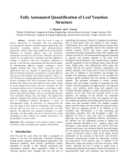 Fully Automated Quantification of Leaf Venation Structure