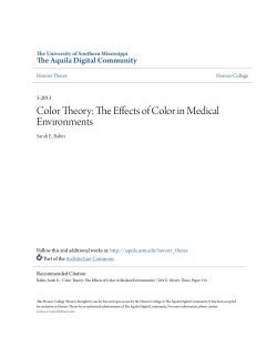 Color Theory: The Effects of Color in Medical Environments