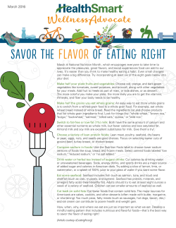 savor the flavor of eating right