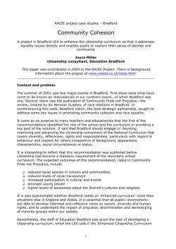 BRADFORD: Community Cohesion