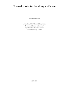 Formal tools for handling evidence