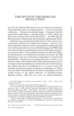 THE MYTH OF THE MEXICAN REVOLUTION