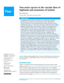 Non-native species in the vascular flora of highlands and