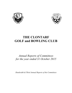 THE CLONTARF GOLF and BOWLING CLUB