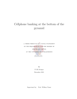 Cellphone banking at the bottom of the pyramid