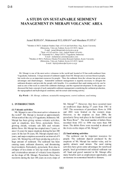 A Study on Sustainable Sediment Management in Merapi Volcanic