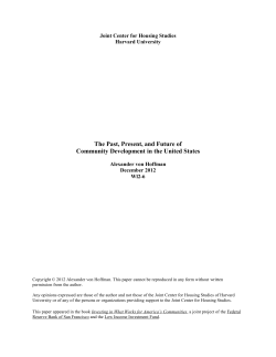 The Past, Present, and Future of Community Development in the