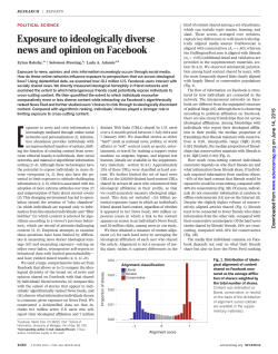 Exposure to ideologically diverse news and opinion on Facebook