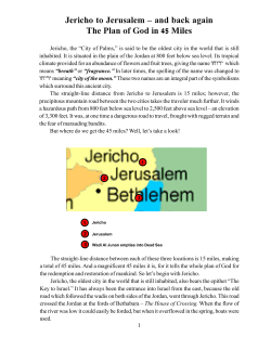 Jericho to Jerusalem